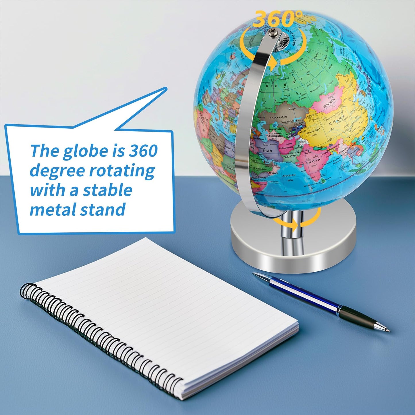 Eolivees 9'' Globe for Kids Rewritable World Globe
