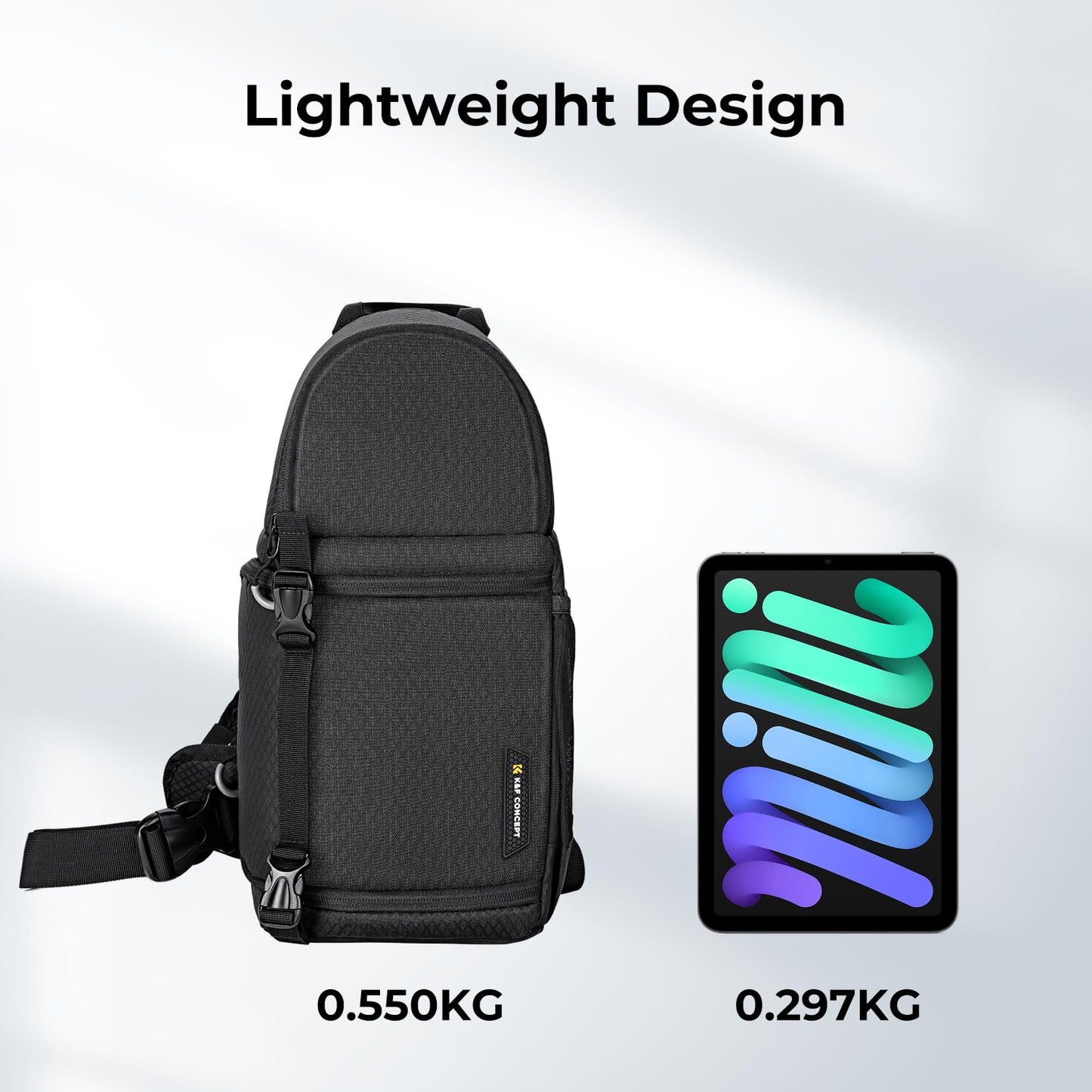K&F Concept Camera Sling Bag Crossbody Bag Camera Shoulder Backpack DSLR/SLR/Mirrorless Photography Bags Compatible with Canon/Nikon/Sony/Fuji/Gopro/DJI