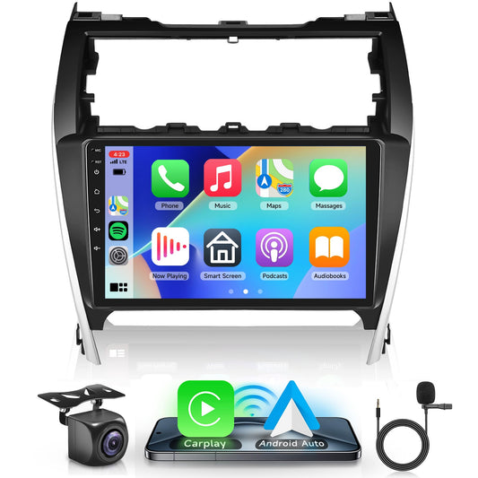 Car Radio Stereo for Toyota Camry 2012 2013 2014, 1G+32G Rimoody Carplay Android 13 10.1 inch Touch Screen GPS Navigation WiFi HiFi Bluetooth FM Radio Mirror Link Head Unit + AHD Backup Camera