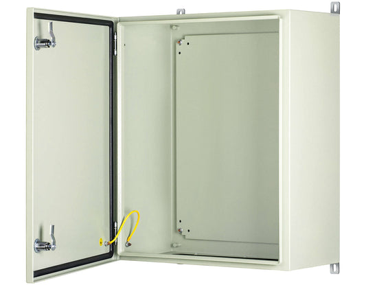 KWONONG Metal Enclosure, IP65 Waterproof Electrical Box for Indoor and Outdoor Projects, Includes Mounting Plate and Wall Bracket 600×500×250mm (24"×20"×10")