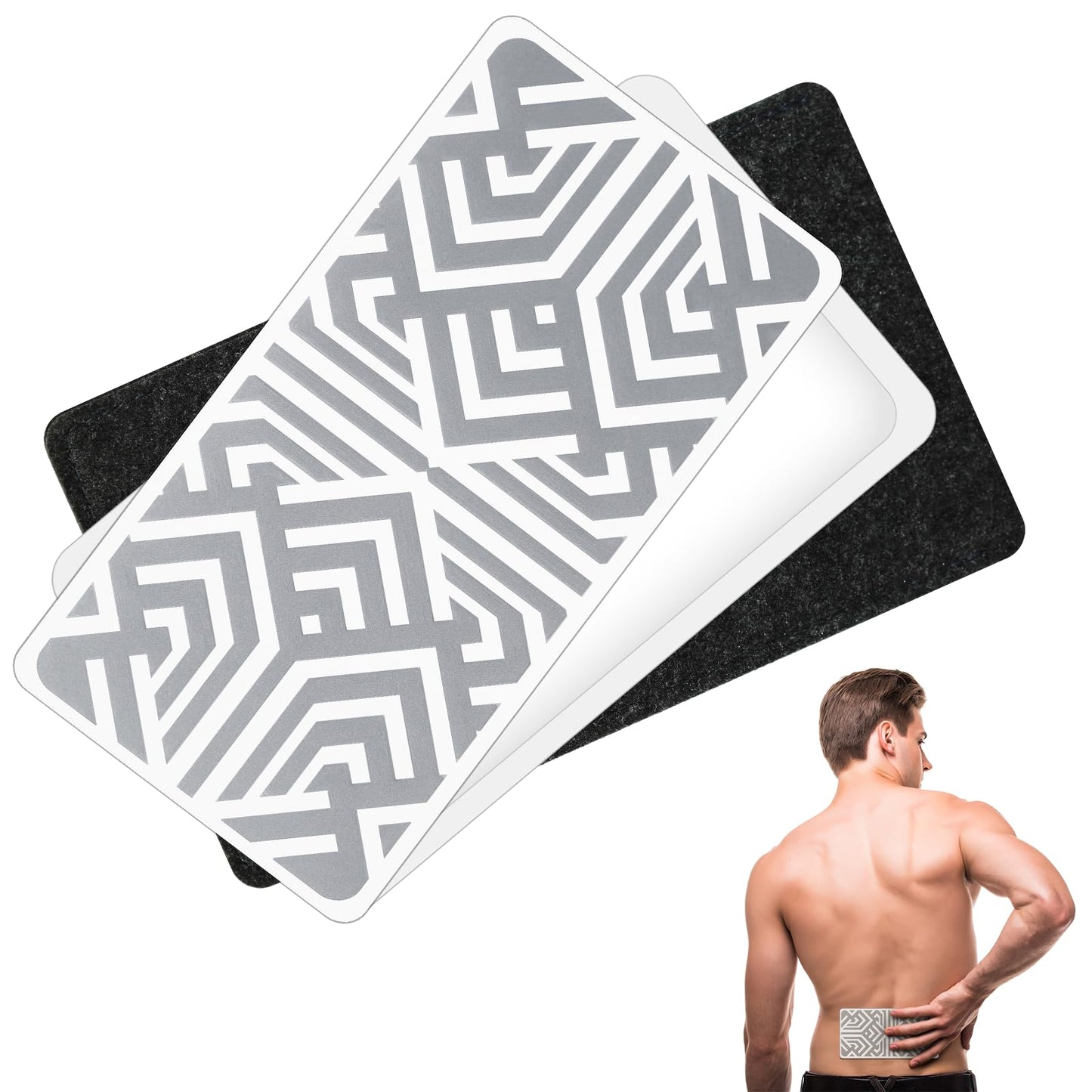 SKAYAH Pain Relief Patches 3.03" × 6.30", Reusable Pain Patches Includes 3 Adhesives, 1 Patch & 1 Carry Bag, Relief Muscle Soreness, Knee, Foot, Shoulder, Neck, Back Pain Patch-0108-1