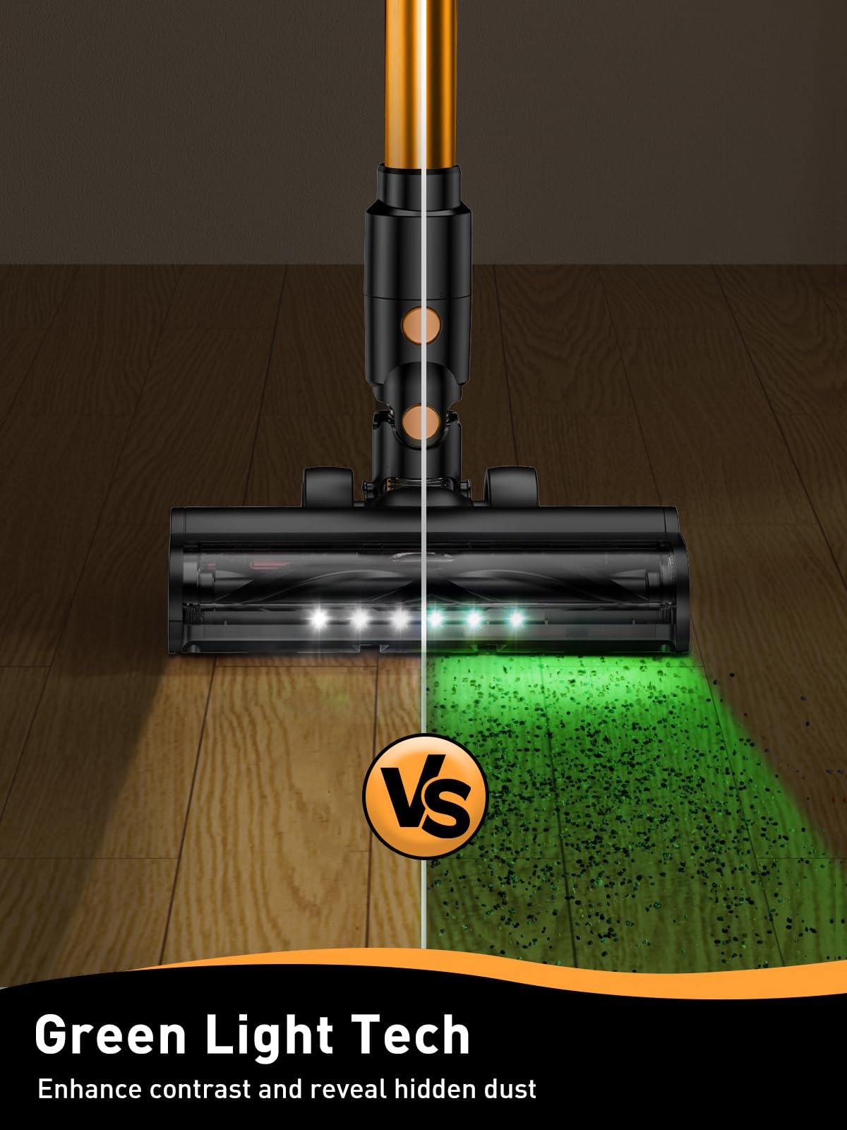 Cordless Vacuum Cleaner, 40Kpa 8 in 1 Powerful Suction Lightweight Stick Vacuum Cleaner for Home, LED Display, 3 Suction Modes, 45Mins Detachable Battery Vacuum for Hard Floor Carpet Pet Hairs