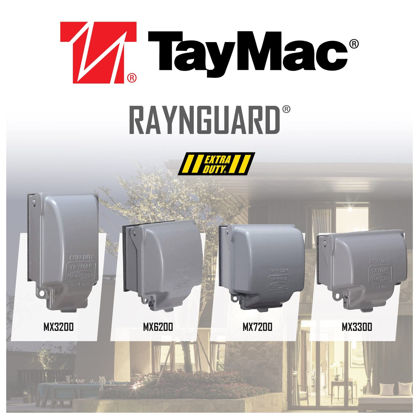 TAYMAC MX7200 RaynGuard Extra Duty Metal Weatherproof in-Use Cover, 2-Gang, Gray