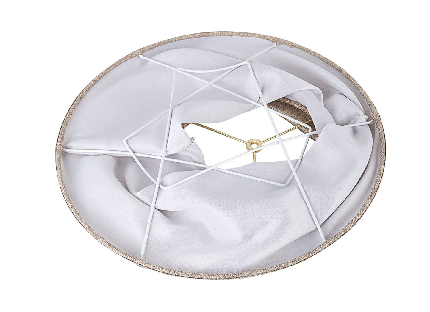 Aspen Creative 38001A Collapsible Traditional Handsewn Bell Shape Spider Construction Lamp Shade in Wheat, 9" Top x 18" Bottom x 13" Slant Height