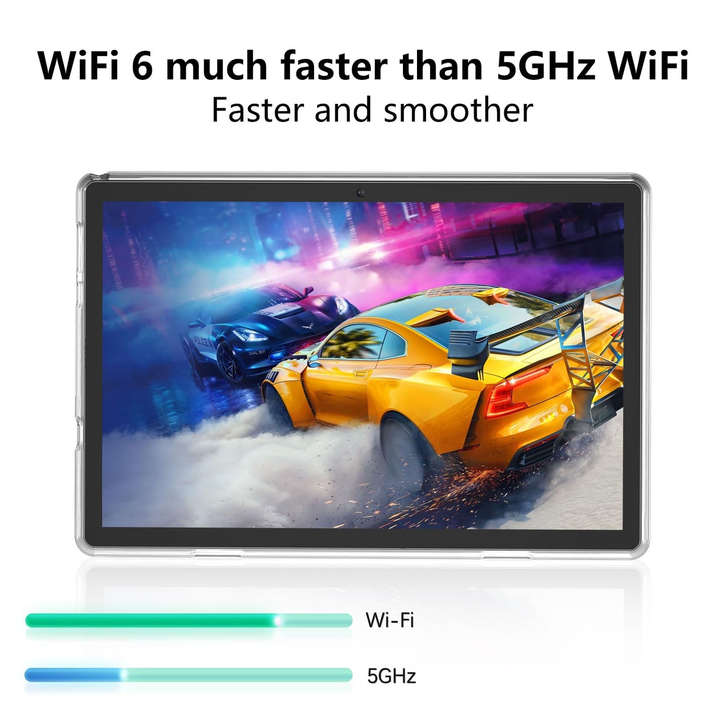 10 inch Android 13 Tablet, 6GB RAM 64GB ROM 1TB Expand, 2 in 1 Tablets with Keyboard, Case, Mouse, Stylus, 1280x800 IPS Touch Screen, 2.0GHz Quad-Core, WiFi 6, Bluetooth5.0, Dual Camera (Gray)