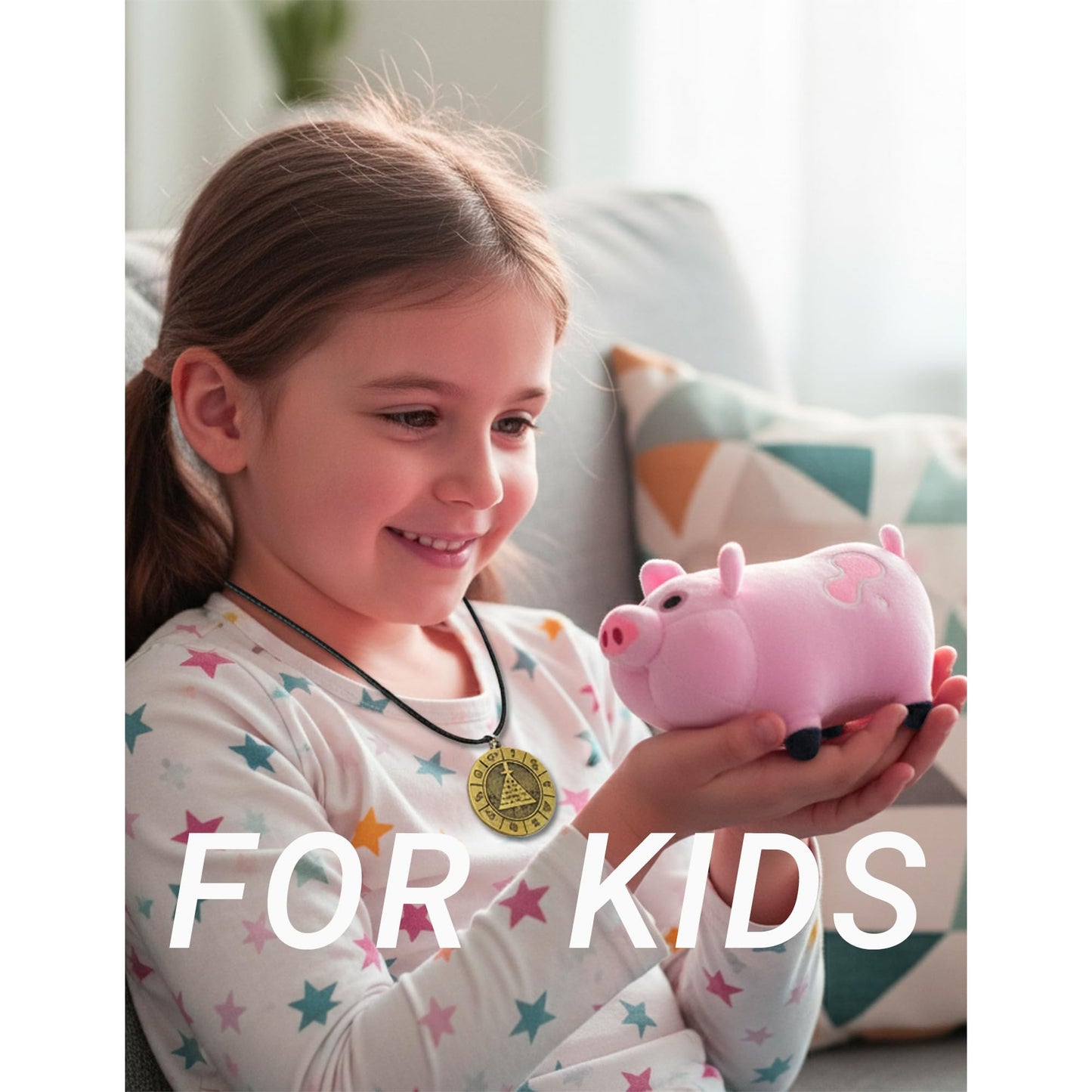 VIYRDOK Waddles Plush Gravity Pink Pig with Pendant, Cute Merch Animal for Kids Adult, Falls Gift Halloween