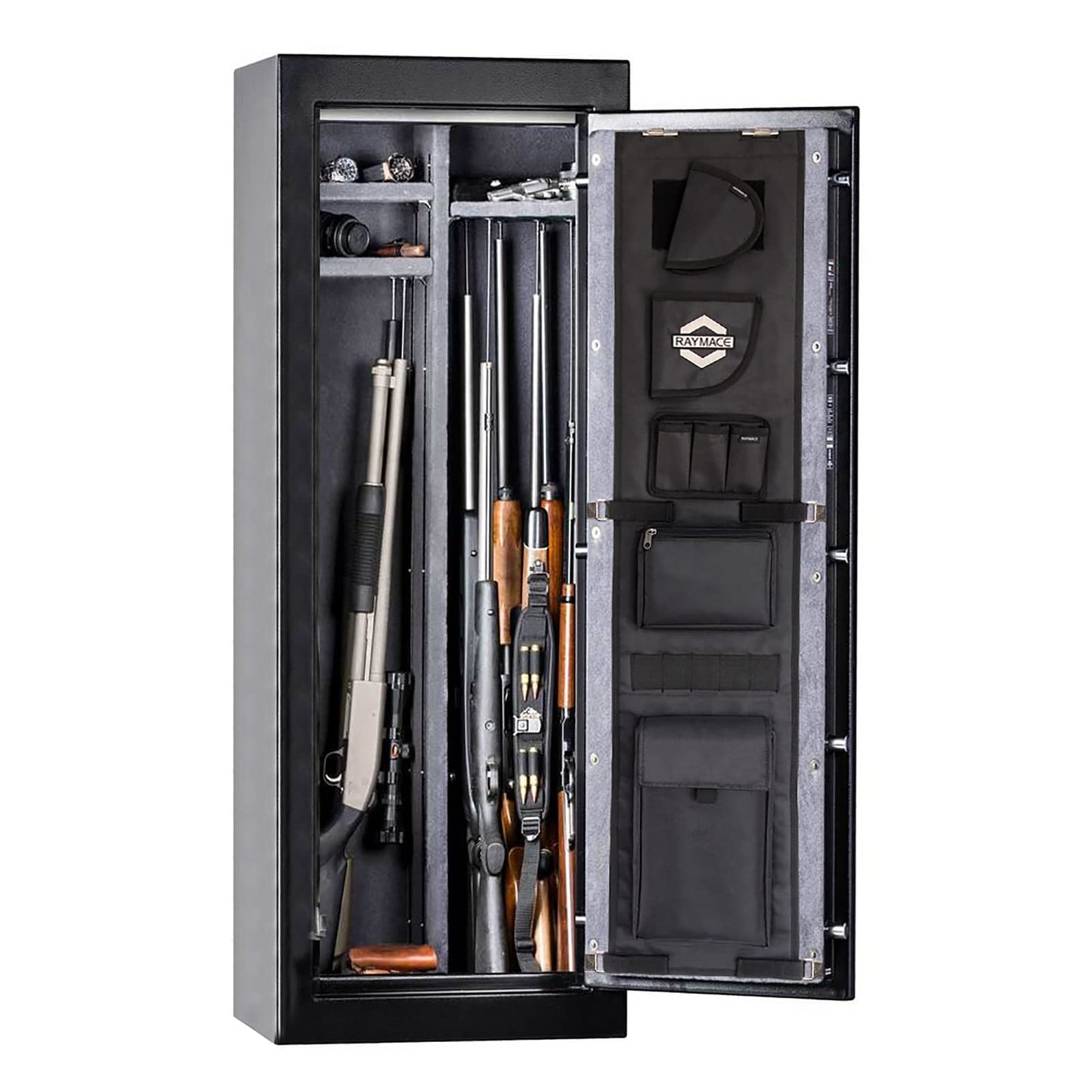 RAYMACE Gun Safe Door Panel Organizer 10W*46H inch，Adjustable Width to 13 Inch, Pistols and Documents Storage Solution