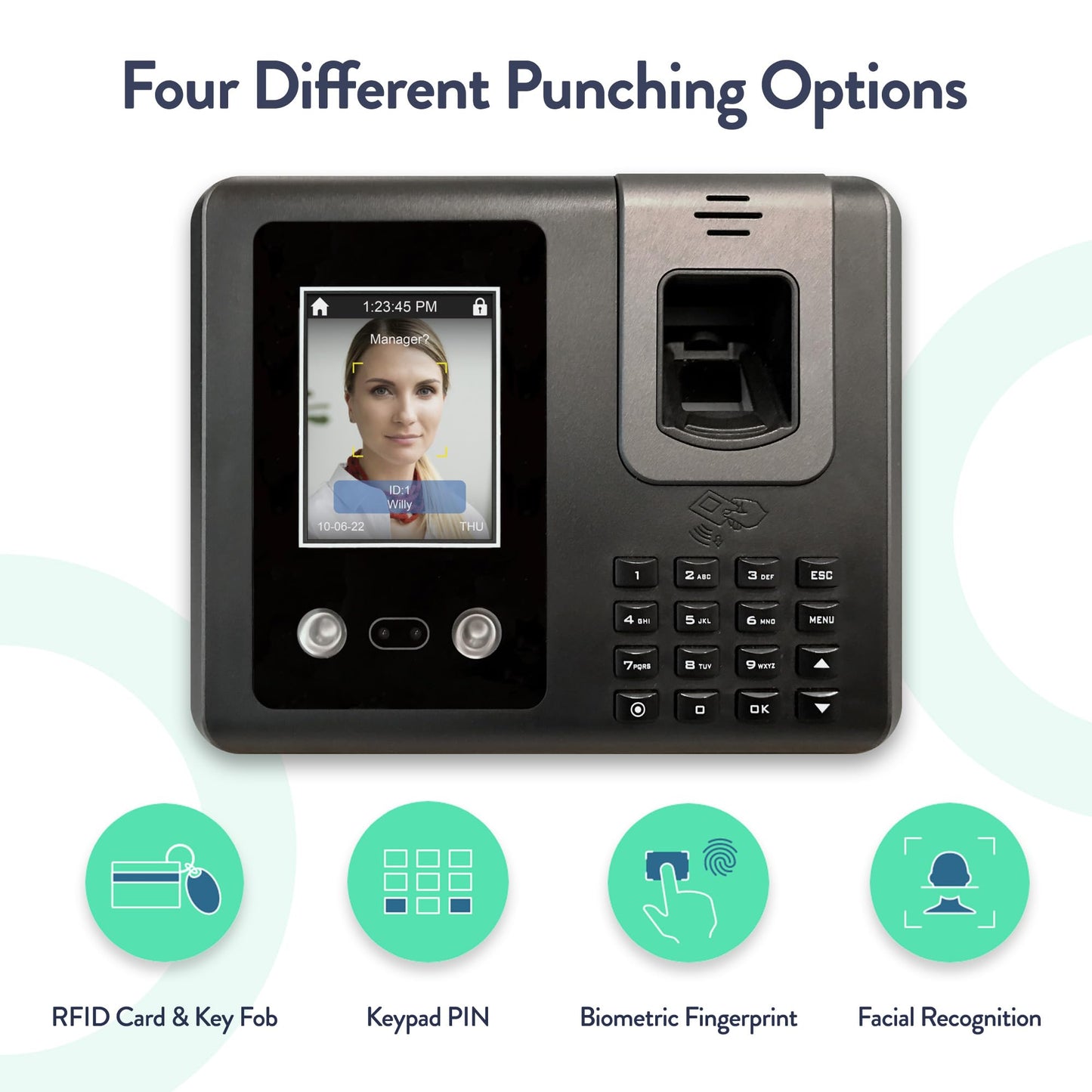 Acroprint Face Recognition Time Clock (No Monthly Fee) - RT200