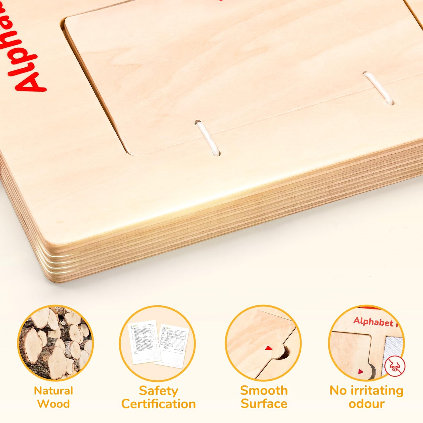 JoyCat Wooden Magnetic Letter Tracing Board,Alphabet and Number Writing Board for Toddlers ABC Letters Uppercase & Lowercase Practicing Learning Education Toys