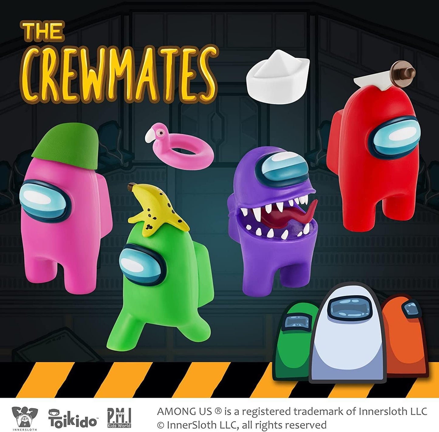 Among Us Crewmate Figures | Toys Out of 16 Collectibles in 1 Box | 8 Among Us Merch Incl. The Peeled and The Clogged | 2 Hidden Impostors | Mini Toys with 5 Add’l Hats