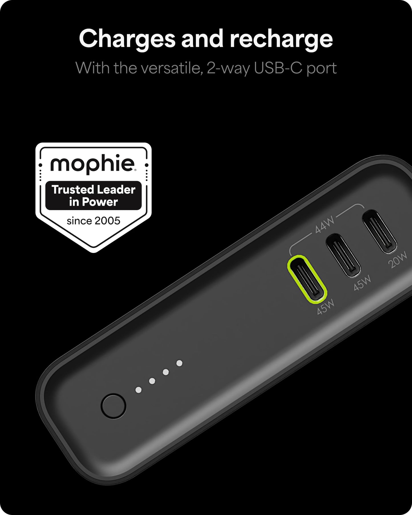 Mophie Powerstation Fast 20,000mAh Power Bank | Faster Charging | 45W, Multi-Device