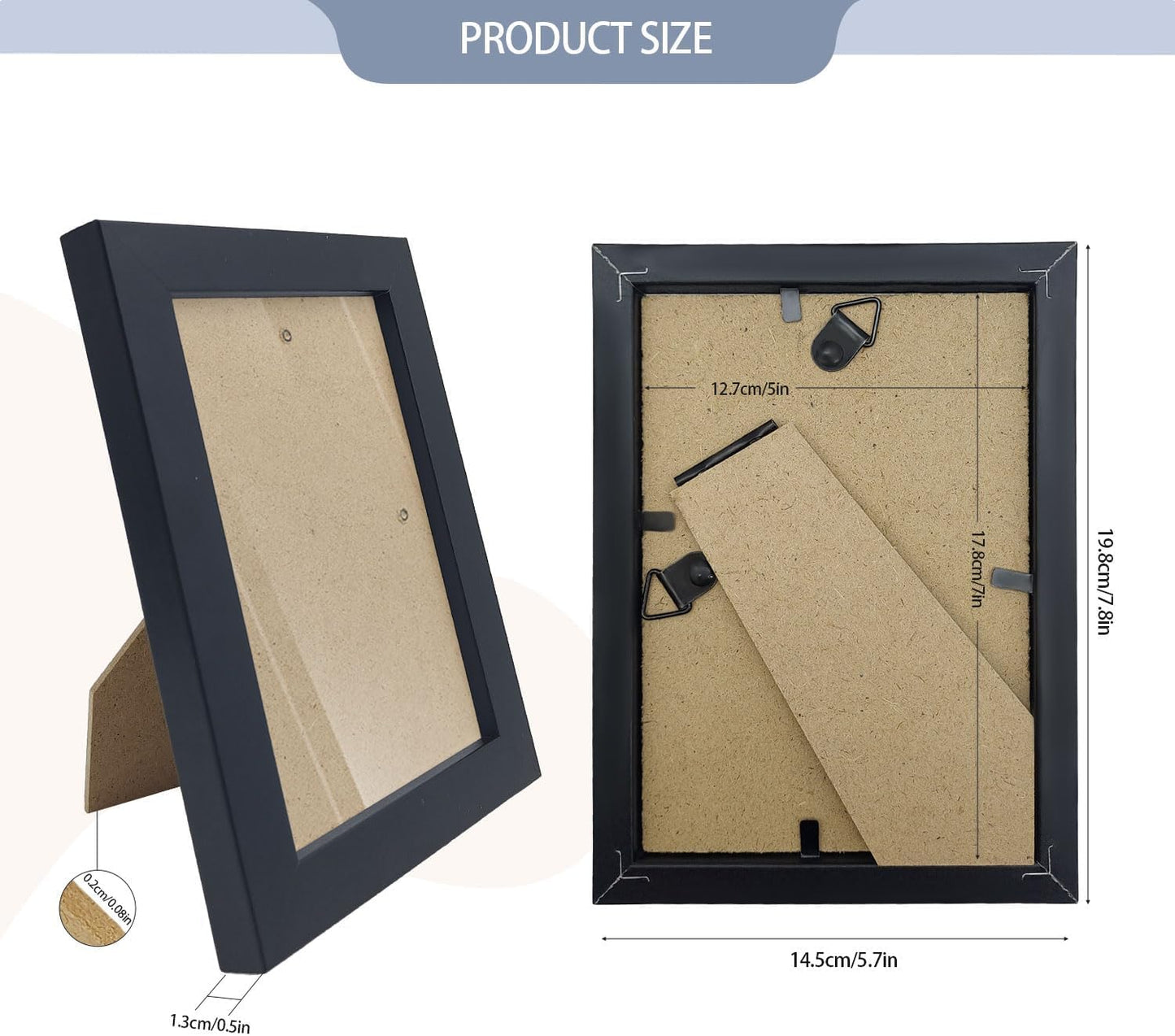 YOUKE OLA Set of 60 Picture Frame Bulk Photo Frames Wall Mounting Simple Photo Frames Picture Frames for Wall or Tabletop, 5x7 Black