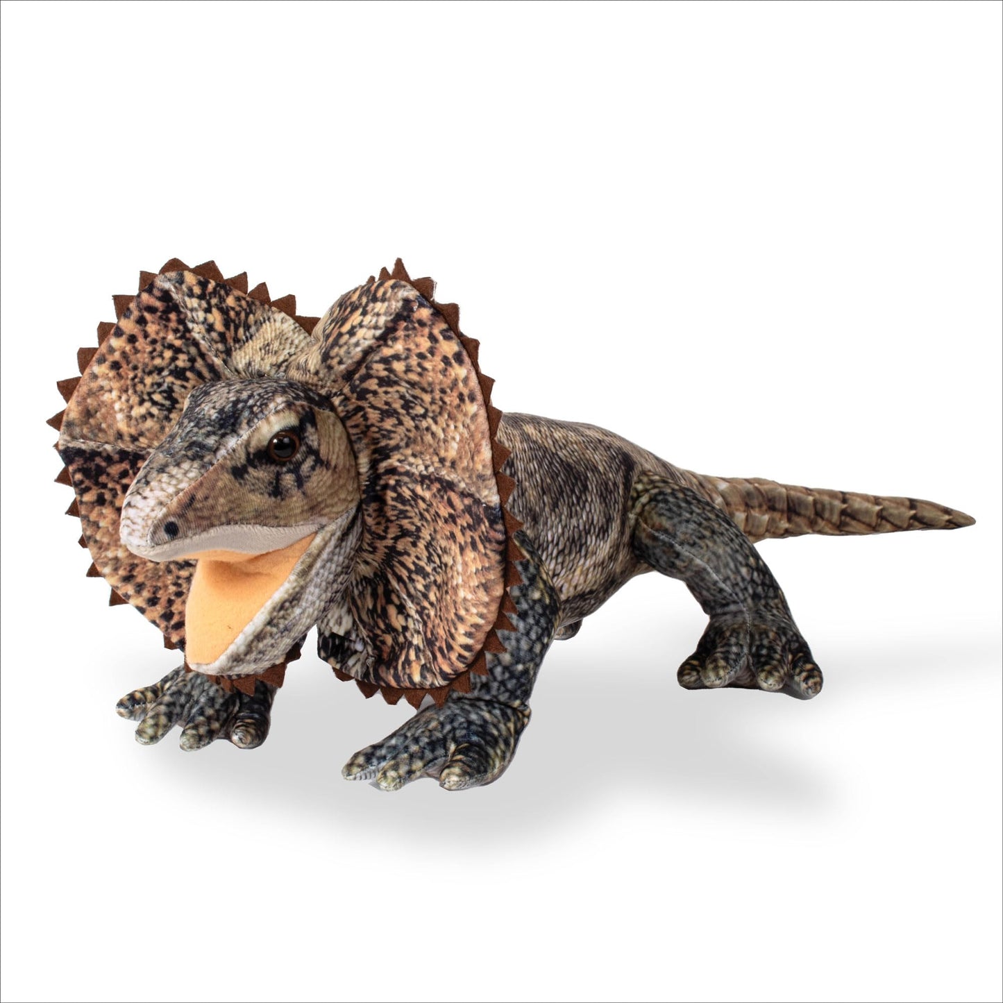 Real Planet 28" Frilled Neck Lizard Stuffed Animal - Giant Plush Toy, Brown