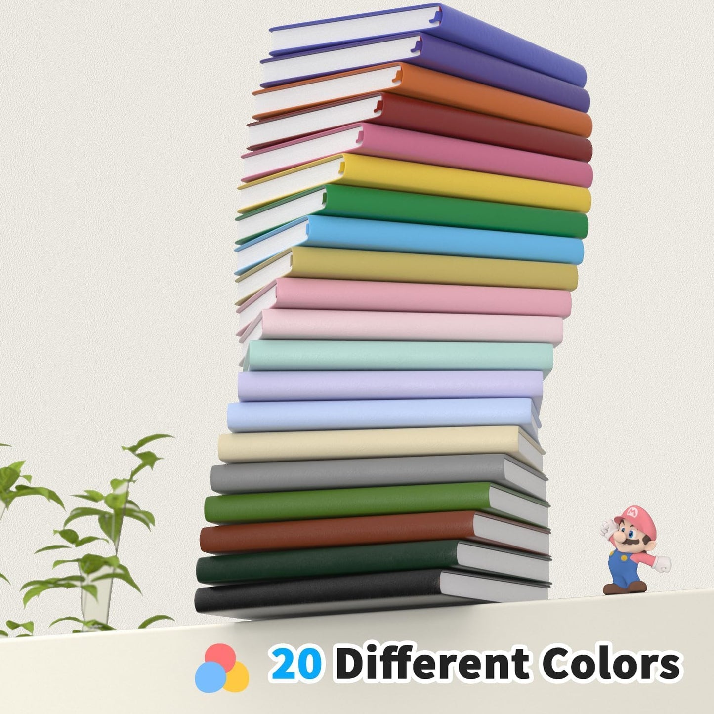 Oucaru Lined Journal Notebook, 16 Pack, 180 Pages, A5 Journals for Writing, 100 GSM Thick Paper, Small Notebooks Daily Journal for Women Men Work, Business, School, Travel Supplies