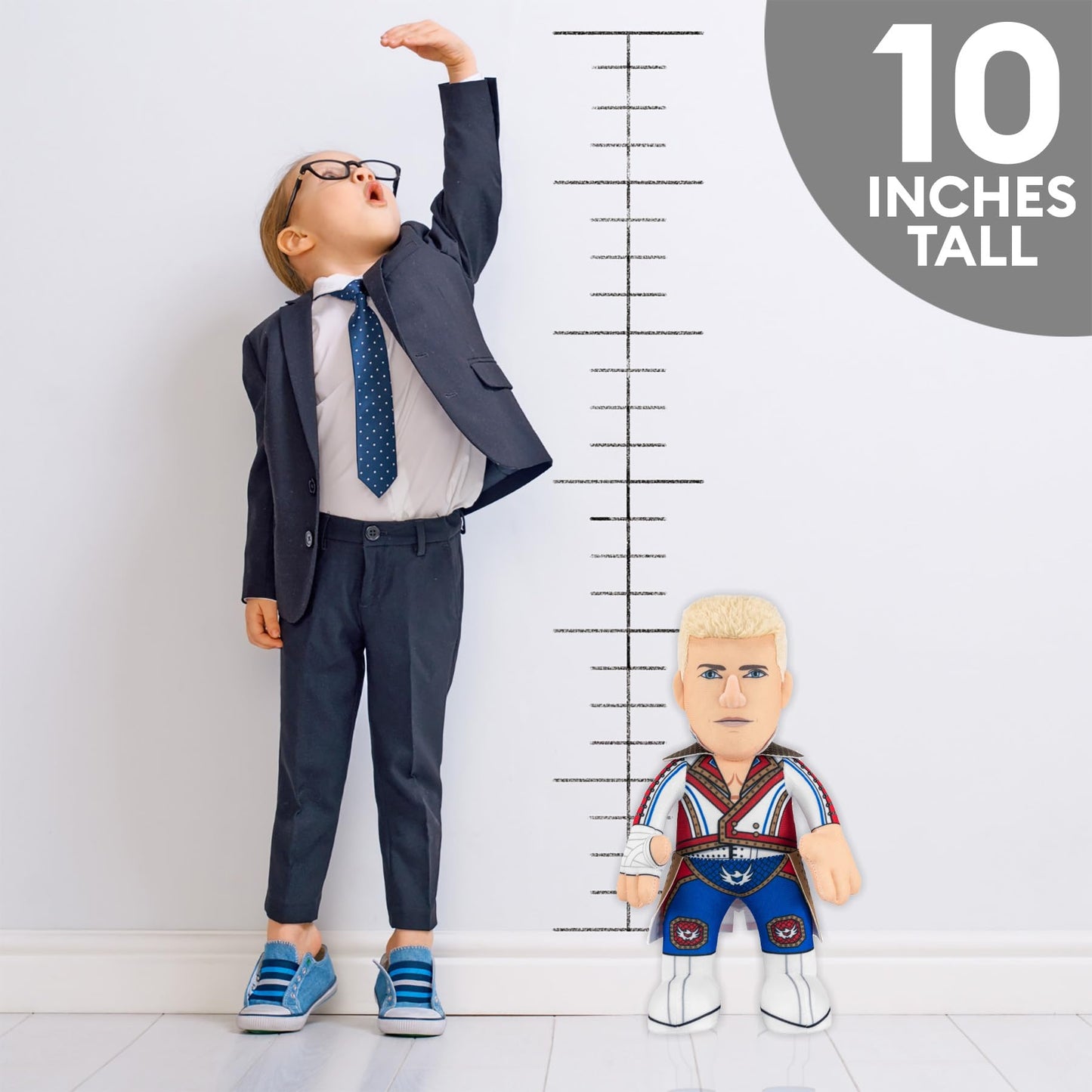 Bleacher Creatures WWE Superstar Cody Rhodes 10" Plush Figure - A Wrestling Star for Play or Display