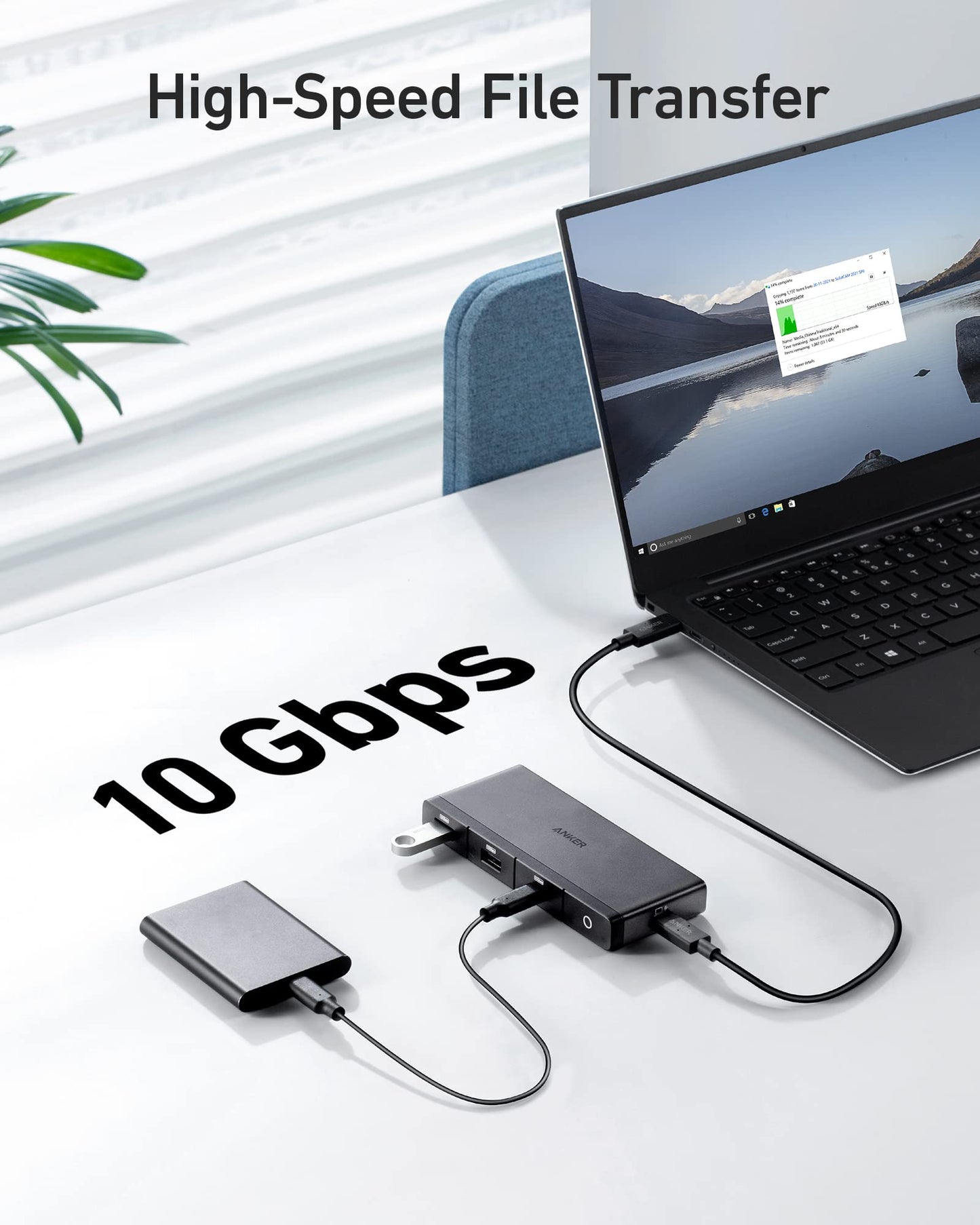 Anker USB C Hub, 8-in-1 USB4 Docking Station with 1.6ft Cable, 10 Gbps Data Ports, 8K HDMI and DisplayPort, for Microsoft Surface Pro 8, HP EliteBook 850 G8, and More