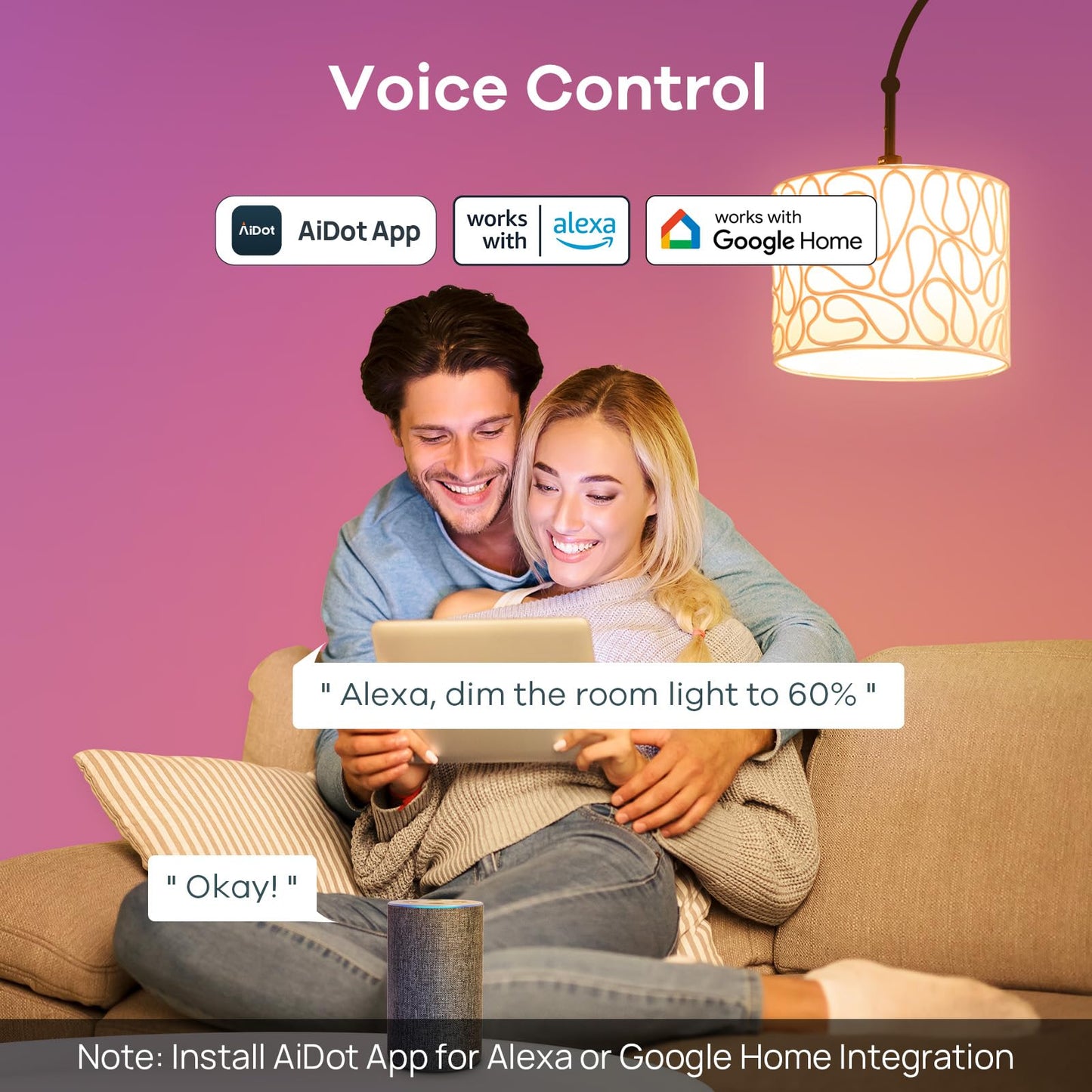 Linkind BR30 Smart Light Bulbs, WiFi Flood Light Bulbs Compatible with Alexa & Google Home, RGBTW Color Changing Light Bulb, 1800K-6500K Tunable White, E26 8W Equivalent 60W, 2.4Ghz WiFi only, 4 Pack