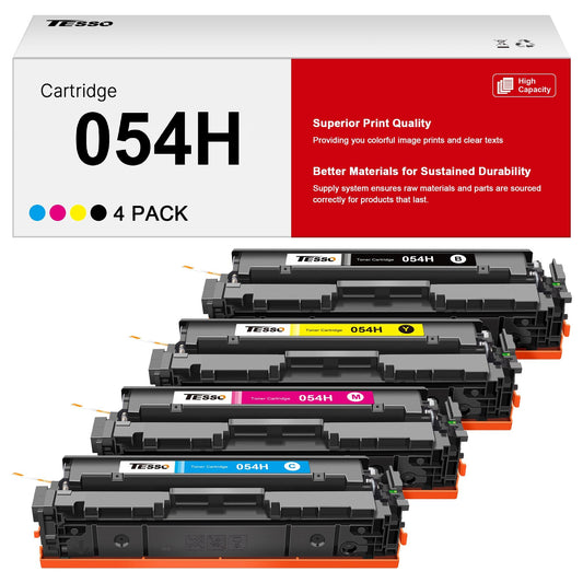 054H Toner Cartridge Set: 054 MF642cdw Toner Replacement for Canon 054 054H Toner Cartridge Set to use with Canon Color imageCLASS MF642cdw MF644cdw MF641CW LBP622Cdw, 4 Pack High Yield 054 Toner