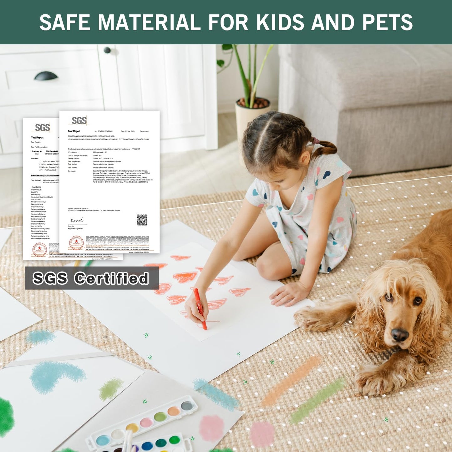 Desk Chair Mat for Carpet, 36"x 48" Anti-Slip Waterproof Plastic Rolling Chair Floor Mat for Home Office, Clear Heavy Duty Easy Glide Computer Chair Mat, Carpet Protector Mat for Office Chair