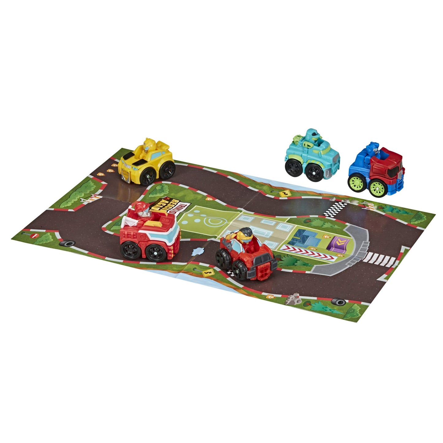 Playskool Heroes Transformers Rescue Bots Academy Mini Bot Racers Converting Robot Toy 5-Pack, 2-Inch Collectible Toy Car for Kids Ages 3 and Up