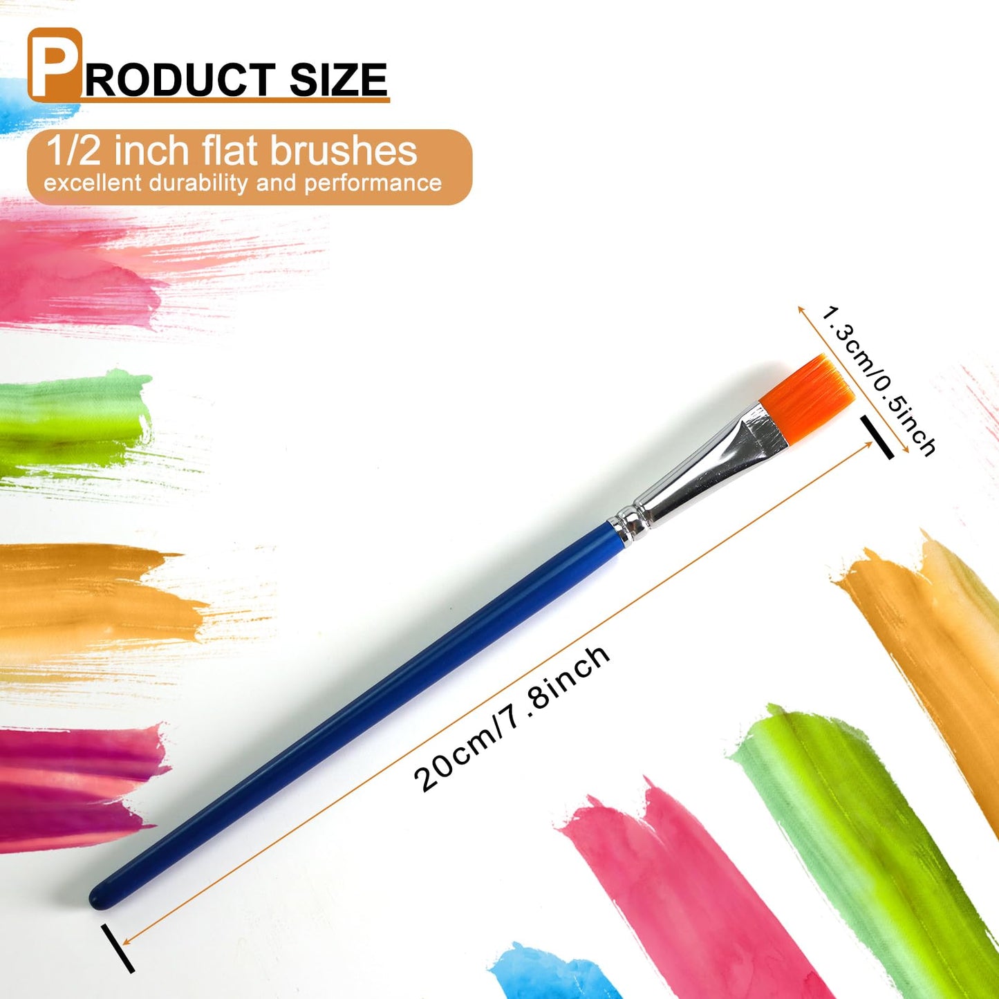 Bulk Paint Brushes for Kids Variety 36 Pcs, Back to School Toddlers PaintBrushes, Flat & Round Mop Paint Brushes for Toddlers & Classrooms，Short Wooden Handle