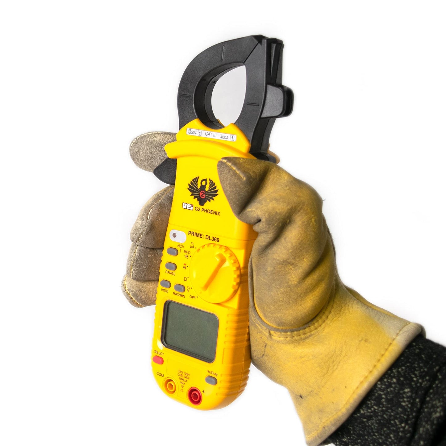 UEi DL369 Digital Clamp Meter HVAC Auto-Ranging 4000 Counts Volt Meter AC Amp Meter Measures AC Current AC/DC Voltage & Microamps Capacitance Resistance Diodes NCV Continuity Tester Live Wire Test