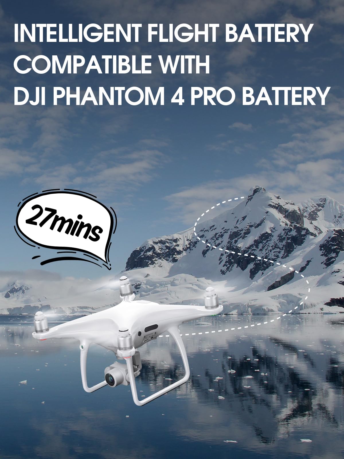 Homesuit Phantom 4 Battery, 5870mAh Intelligent Flight Replacement Battery Pack Compatible with DJI Phantom 4 Pro Series Drone