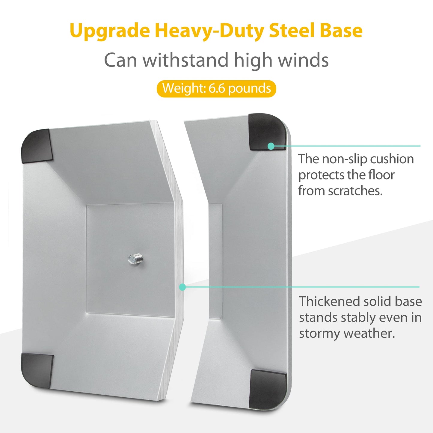 VAIIGO 8.5"x11" Pedestal Poster Sign Stand with Heavy Duty Base, Adjustable Sign Holder Standing Floor Sign Stand for Office,Store,School,Church,Public Sign Displayed Stands, Silver