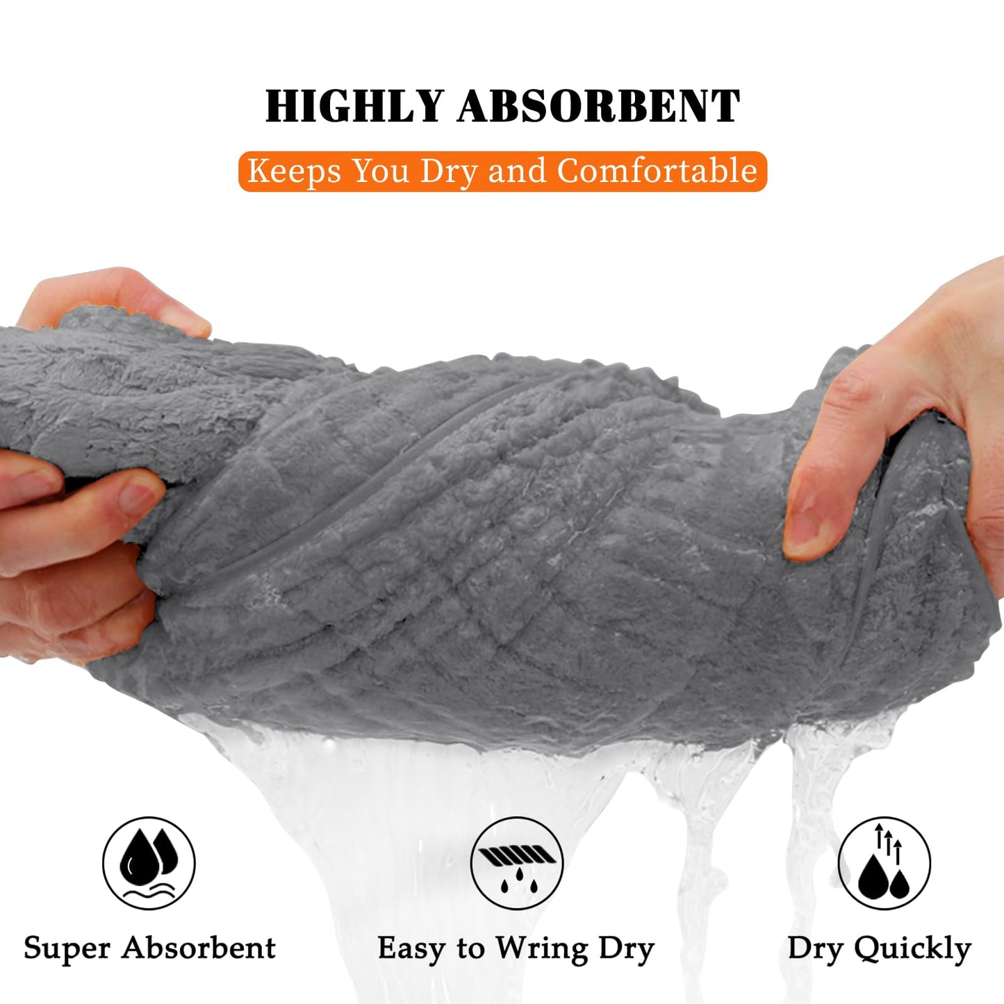 Lunoku Bath Towels Set of 4 Extra Large 35 x 70 Inches,Luxury Thick High Absorbent Quick Dry Bath Sheet,Ultra Soft Microfiber,Bathroom,Beach,Yoga,Sport,SPA (Grey)