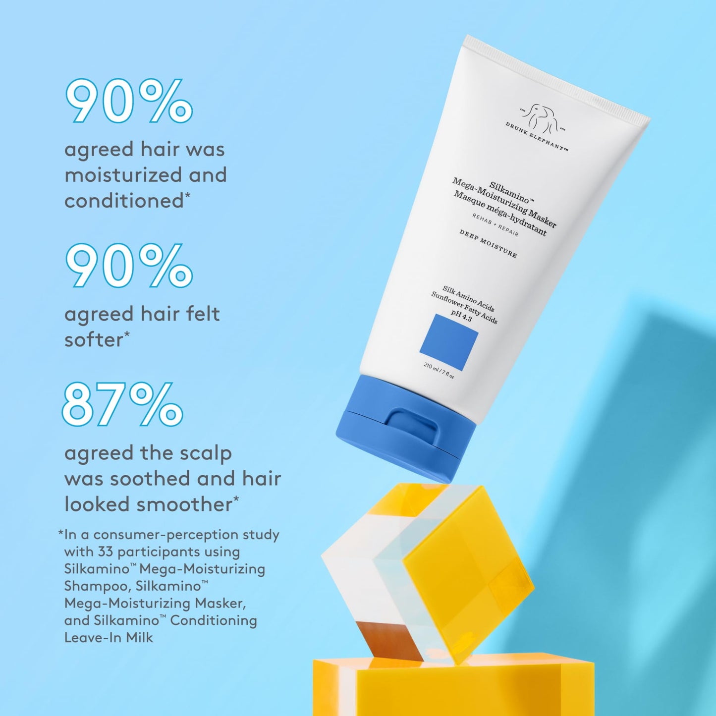 Drunk Elephant Silkamino Mega-Moisturizing Masker Conditioner - For All Hair Types (210 mL / 7 Fl Oz)