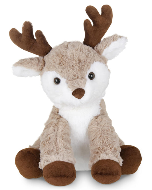 Bearington Reiny Plush Reindeer Stuffed Animal, 11.5 Inch Stuffed Reindeer Plush Toy, Ideal Christmas Stuffed Gift for Toddlers, Kids & Teens