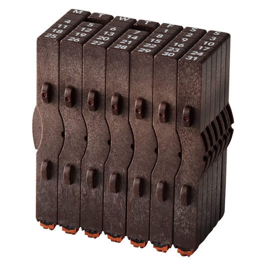 Calendar Stamp, Shachihata GRJ-5ACE, Connected Numbers, Perpetual Calendar, English