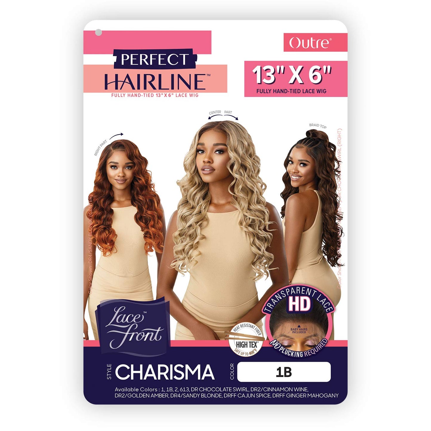 Outre HD Lace Front Wig Perfect Hairline Fully Hand-Tied 13X6 Lace Wig Charisma (DR4/SDBL)