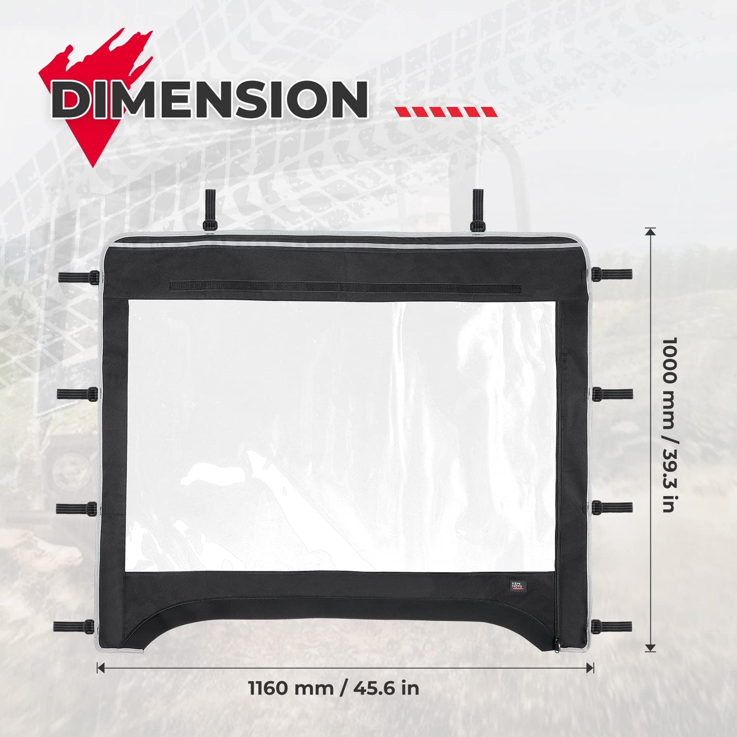 KEMIMOTO UTV Windshield Compatible with Kawasaki Mule 600 Mule 610 4x4 XC SE 2005-2016 Clear Fold Up Window UTV Full Front Windshield Accessories