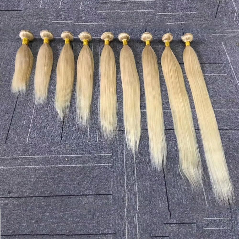 MSTOXIC 613 Bundles Blonde Bundles Human Hair 22 Inch 613 Straight Human Hair 1 Bundles 12A Grade Unprocessed Brazilian Virgin Human Hair Weave Extensions For Women (Single Bundles Human Hair)