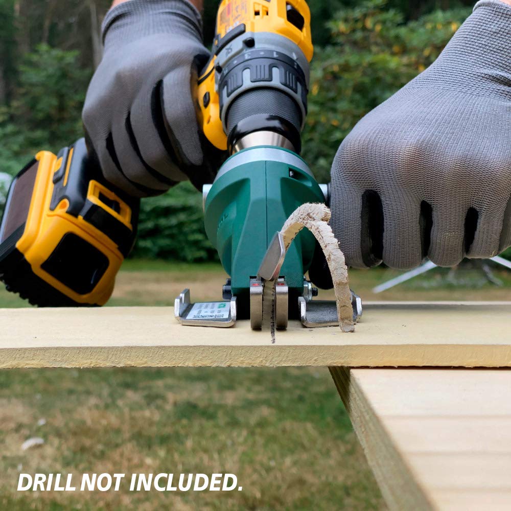 PacTool SS704 Snapper Shear Siding Pro - Siding Cutting Shear - Cordless Drill Attachment - Professional Power Tools