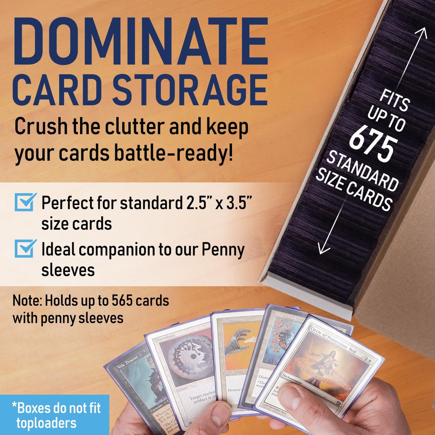 Invested Alliance 16 Trading Card Storage Boxes | Baseball / Sports Card Storage Organizer for TCG, MTG. Baseball, NBA, and Football Cards Box. Magic Card Storage Box.