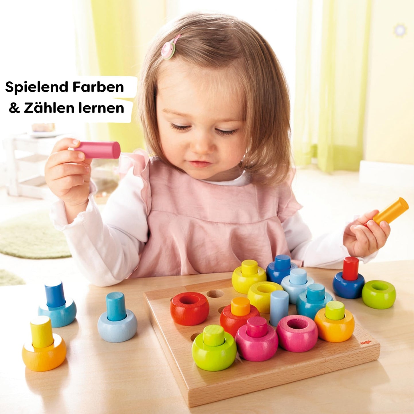 HABA Rainbow Whirls Pegging Game (Made in Germany)