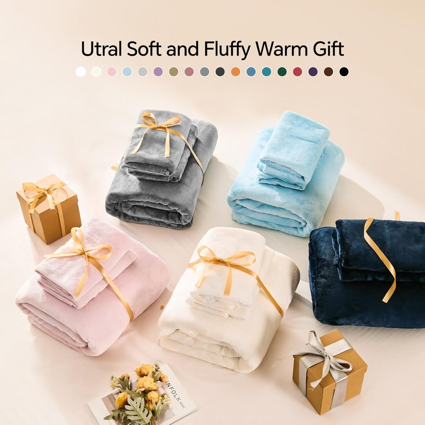 BEDELITE Flannel Sheets Full Size Grey - Super Soft Fleece Sheets Set Fluffy Extra Plush, 4 Piece(Include Fitted Sheet, Flat Sheet, 2 Pillowcases)