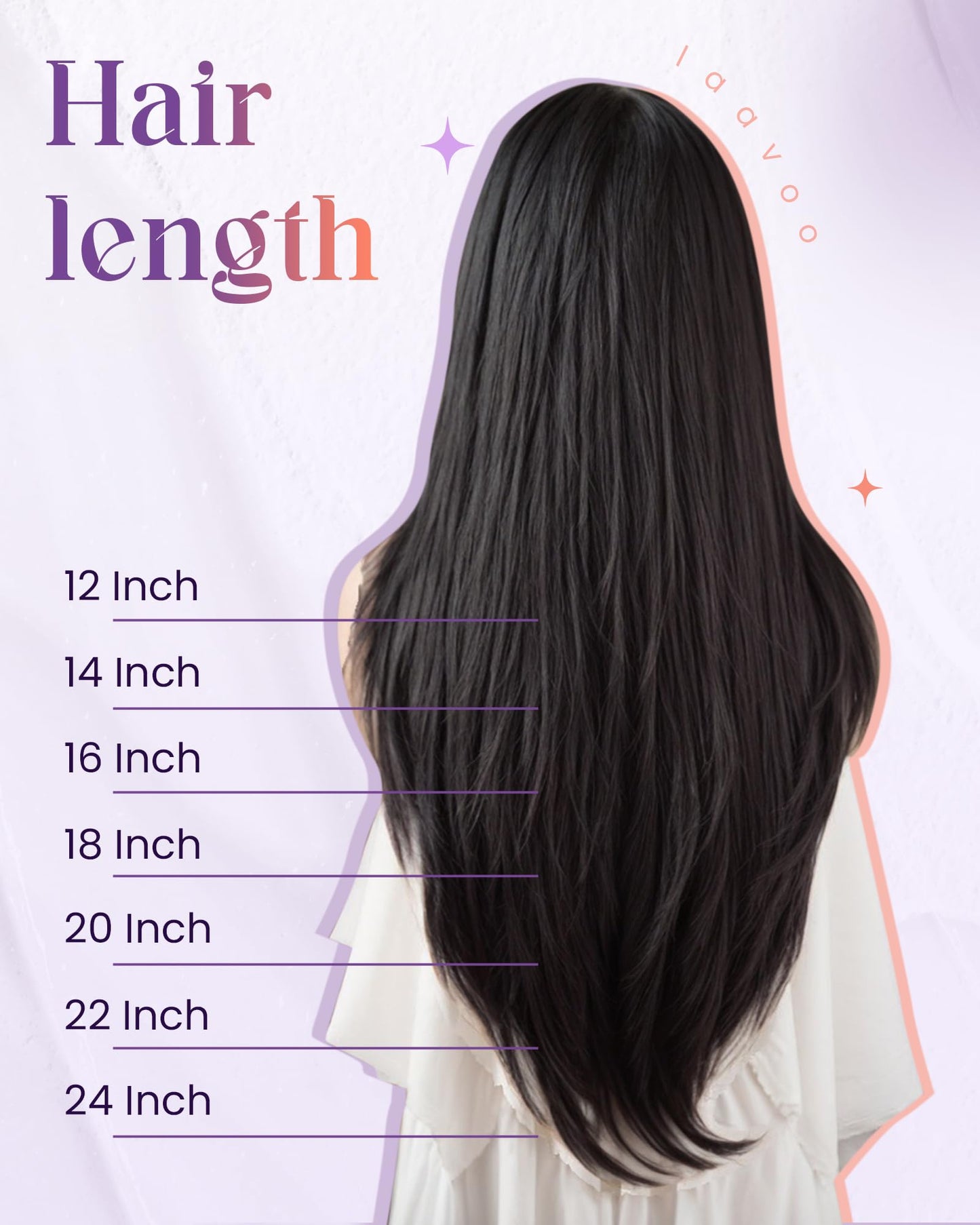 LaaVoo Sew in Hair Extensions Real Human Hair Double Weft Hair Extensions Sew in Black Women Human Hair Weft Extensions Jet Black 18 Inch 100g