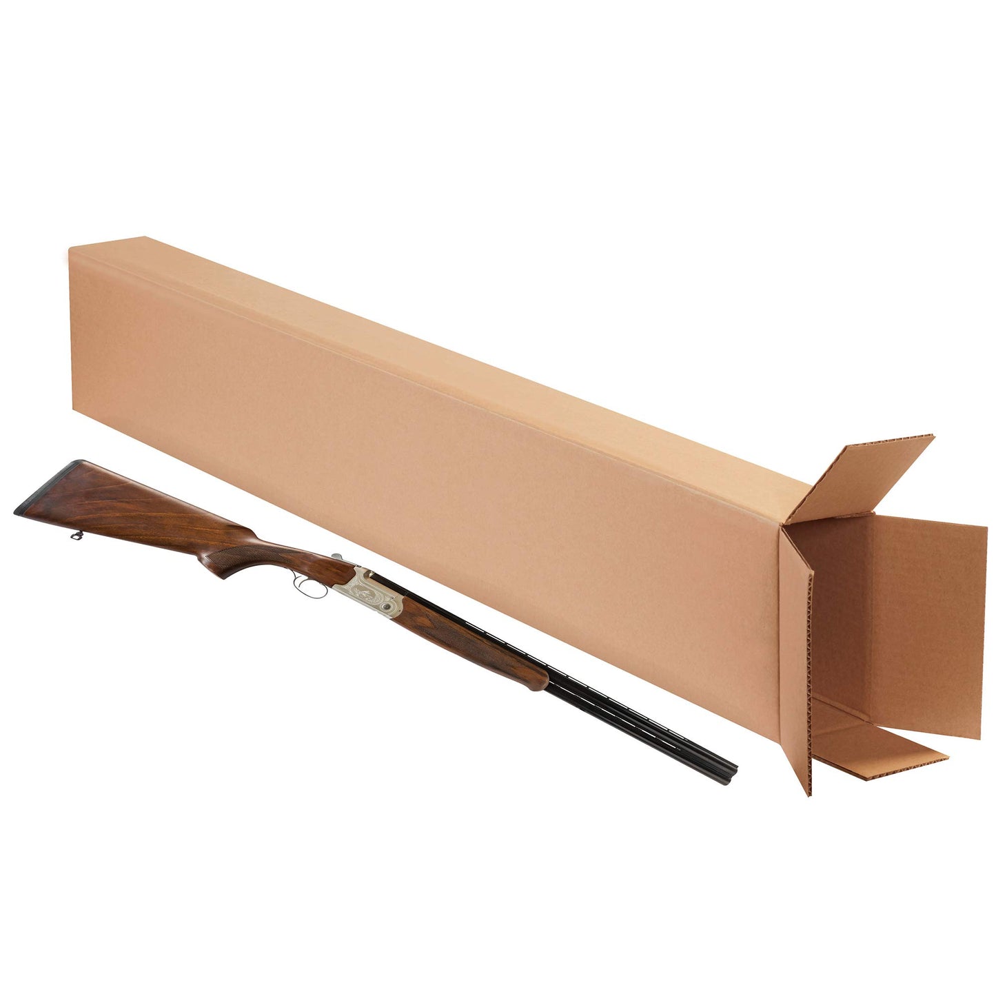 BOX USA 15 Pack of Side Loading Corrugated Cardboard Boxes, 8" L x 4" W x 46" H, Kraft, Shipping, Packing and Moving