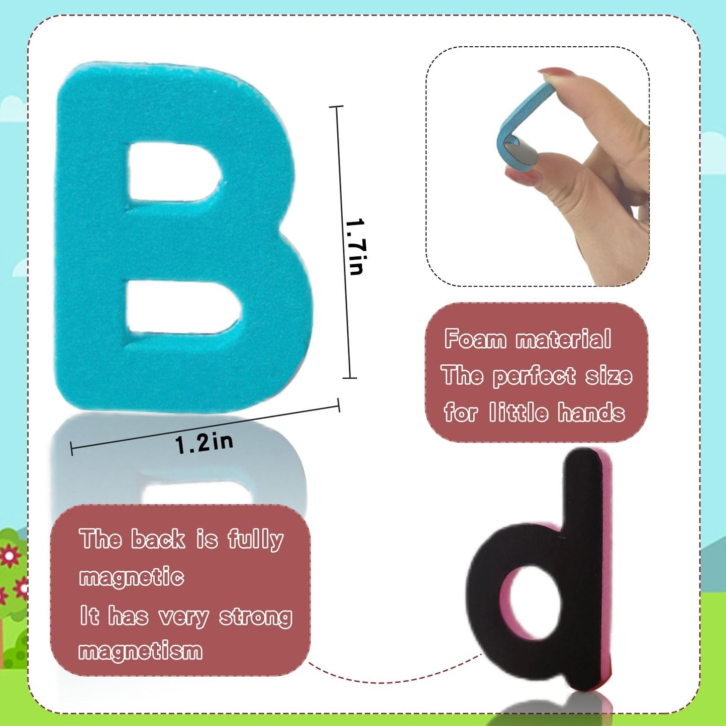 Magnetic Letters and Numbers 238 Pcs, Uppercase Lowercase Foam Alphabet ABC Fridge Magnets for Boys and Girls