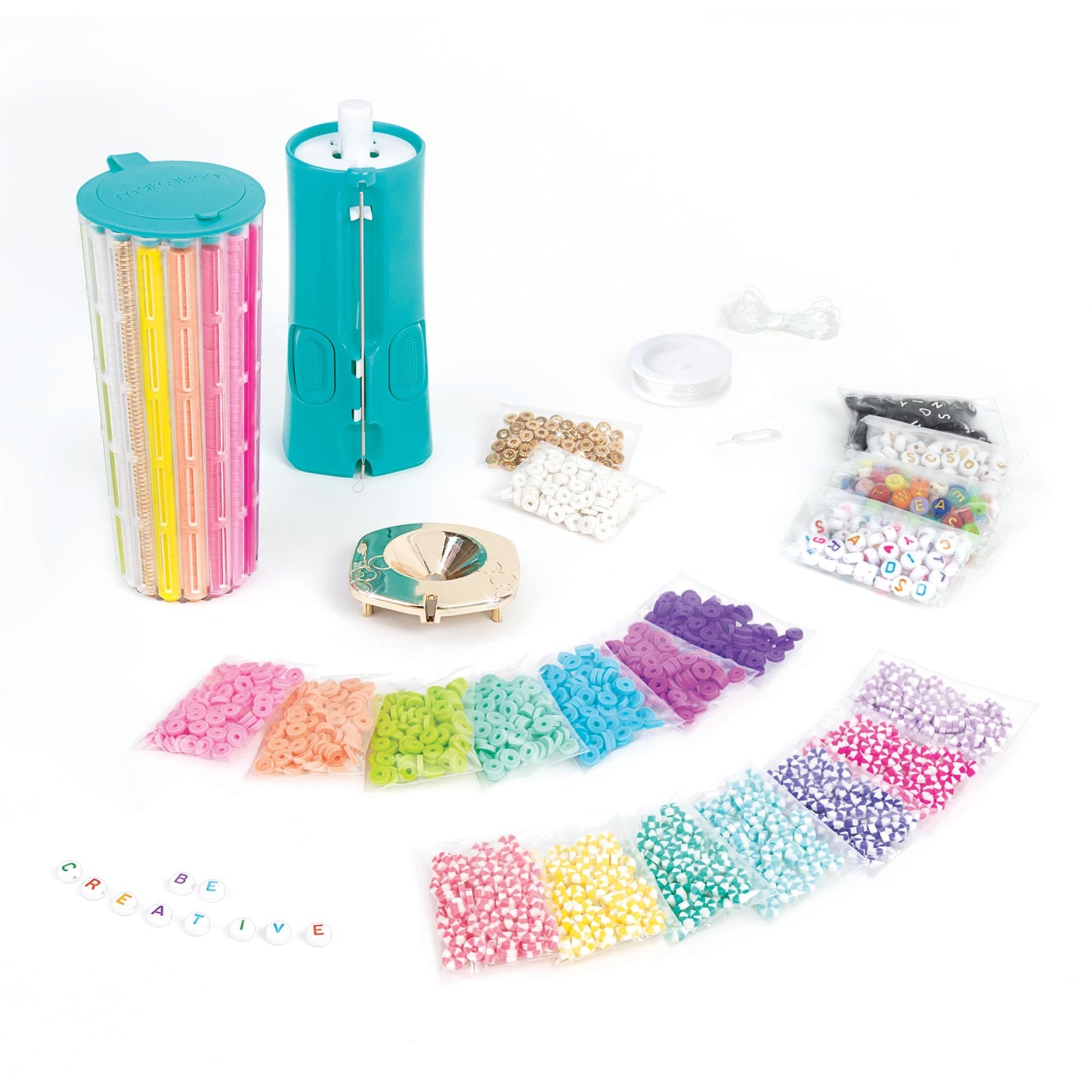 Make It Real Swift Clicks Deluxe Bracelet Studio - Create Colorful Friendship Bracelets with Swift Clicks Deluxe Design Tool - Includes Beads and Charms