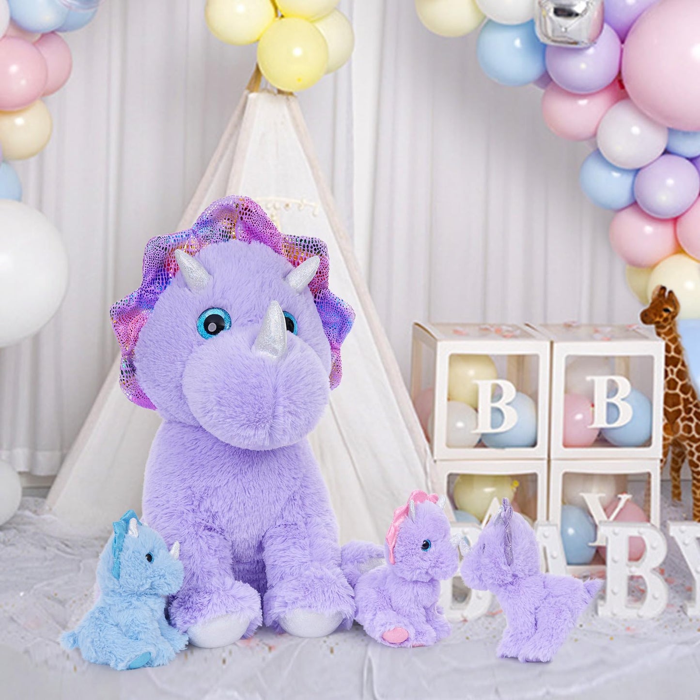 MaoGoLan Purple Dino Stuffed Animal