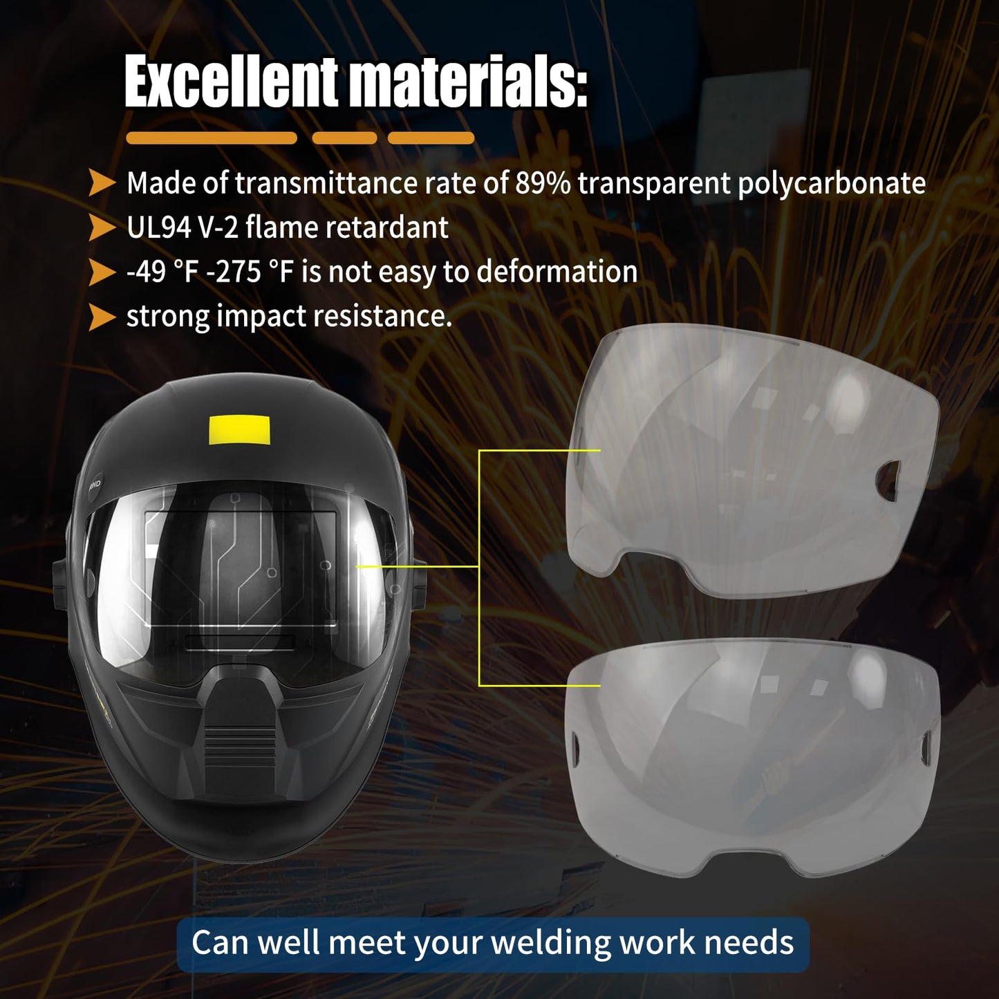 10 Pack 0700000802 Clear Front Cover Lens Compatible with Sentinel A50 Welding Helmet,3.93" x 2.36" Viewing Lens,A50 welding face mask lens Replacement parts