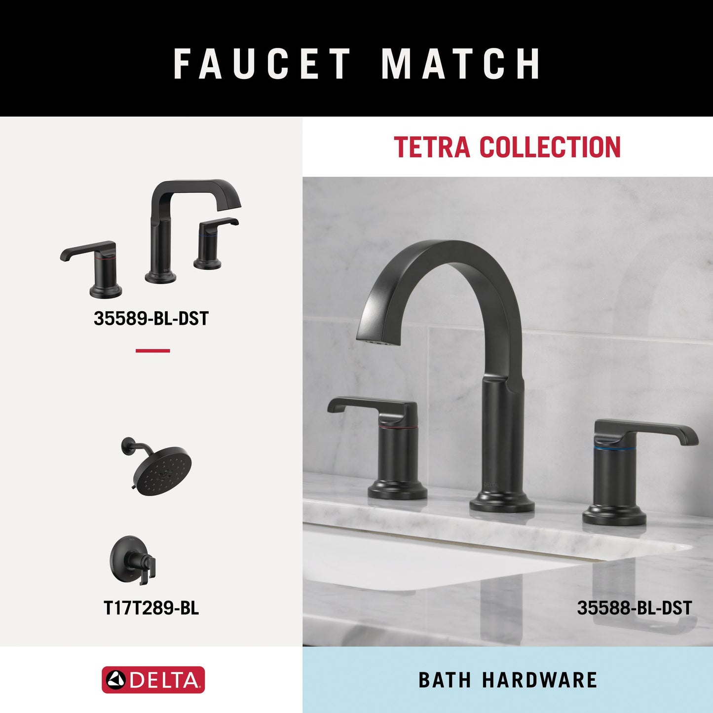 Delta Pivoting Toilet Paper Holder | Matte Black | Wall Mount | Tetra Bathroom Accessories
