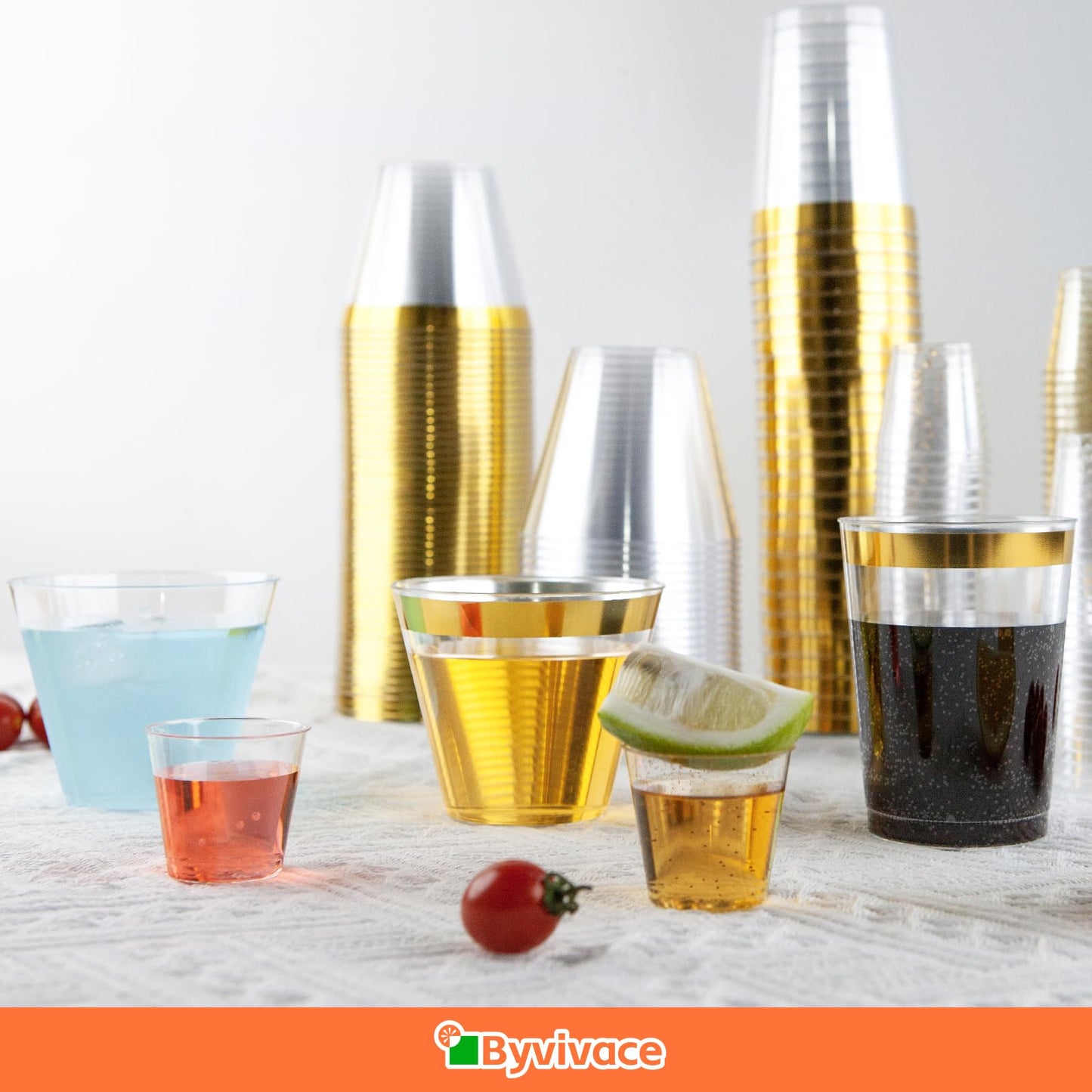 Byvivace 1000Count 1OZ Clear Hard Plastic Shot Cups - Mini Shot Glasses for Tequila, Whiskey, Vodka & Liquor, 1Oz Small Cup for Sauces & Dips, Perfect for Parties