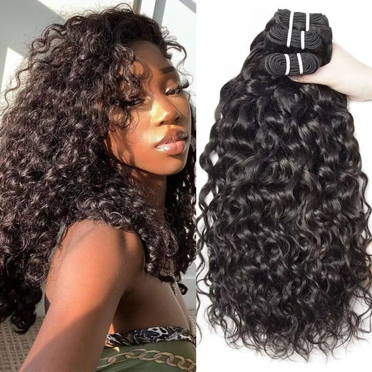 Yavida Water Wave Human Hair Bundles Wet and Wavy Human Hair Weave Bundles Brazilian Bundles Human Hair Unprocessed Remy Human Hair Water Wave Bundles 12 14 16 Inch
