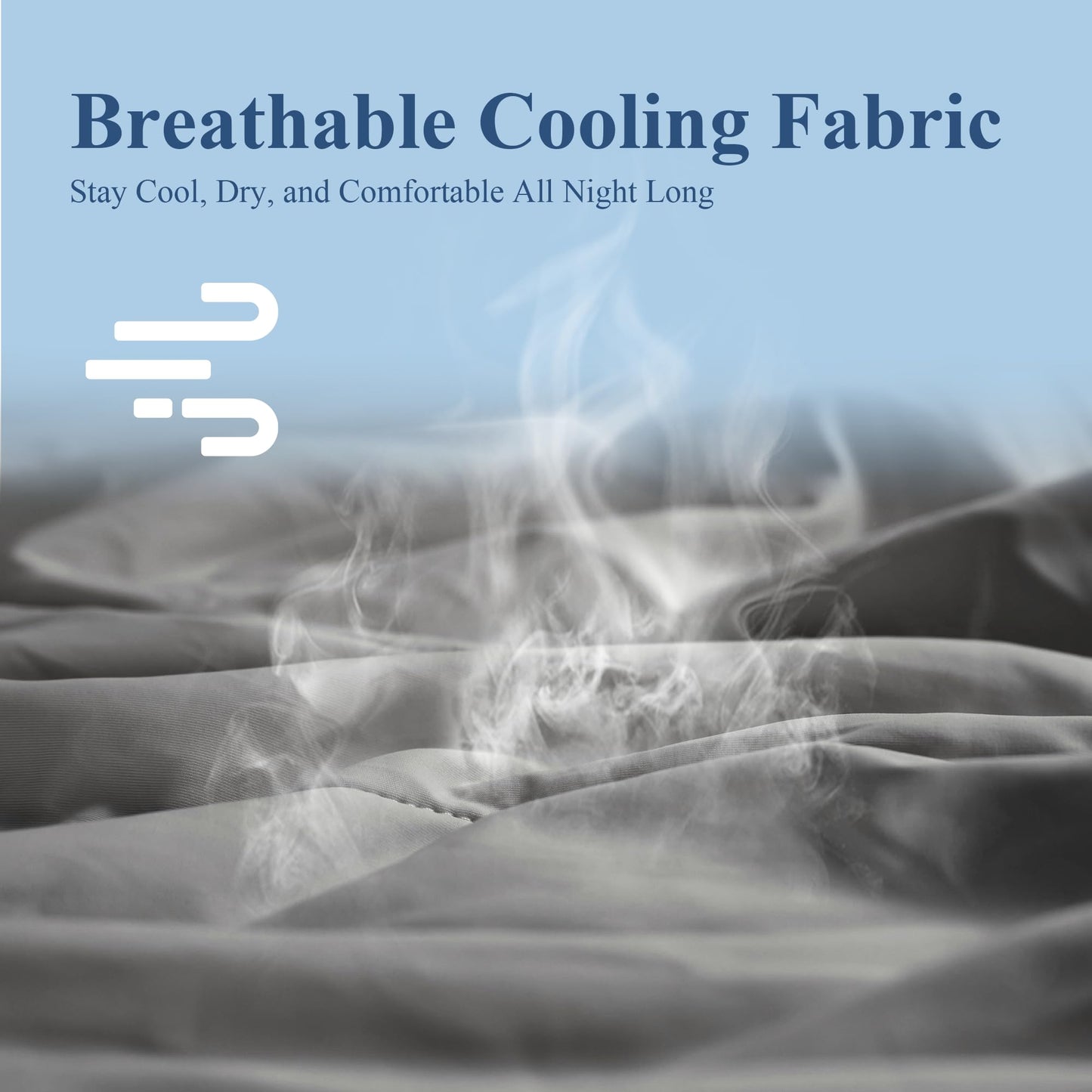 blunique Cooling Blanket Queen Size, Double-Sided Cooling Comforter for Hot Sleepers, Instant Cool Touch, Lightweight Breathable for Night Sweats, Soft Summer All Season Comforter(90''*90'',Grey)