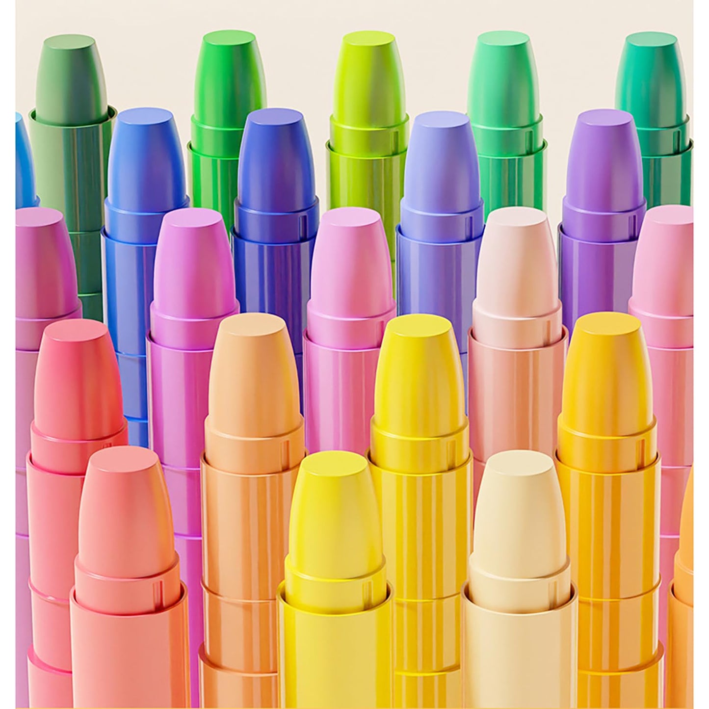 Shanghai Yiren Machinery Easy Playhouse: Tempera Paint Sticks - 48pk, Vibrant Color Set, Non-Toxic, No Mess, Washable, Water Soluble, Quick Drying, Art-Craft Supplies, Kids 3+